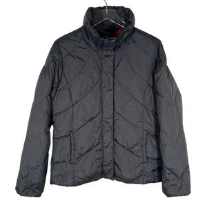 Tommy Hilfiger Women's Down Puffer Jacket L Black Nylon Insulated Quilted EUC!